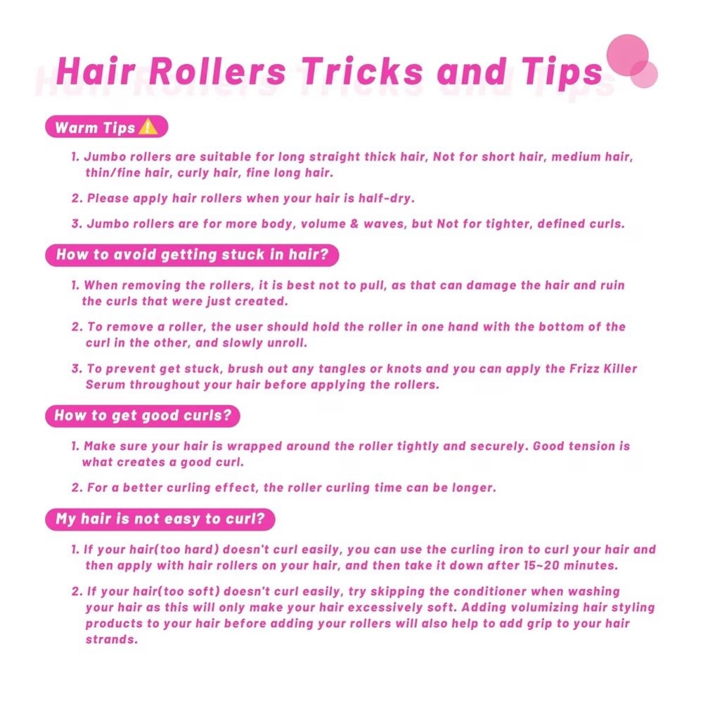 Jumbo Hair Curlers Rollers, 12Pcs 60mm - Picture 5 of 5